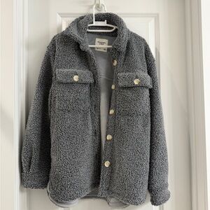 Abercrombie & Fitch' Gray Sherpa Jacket